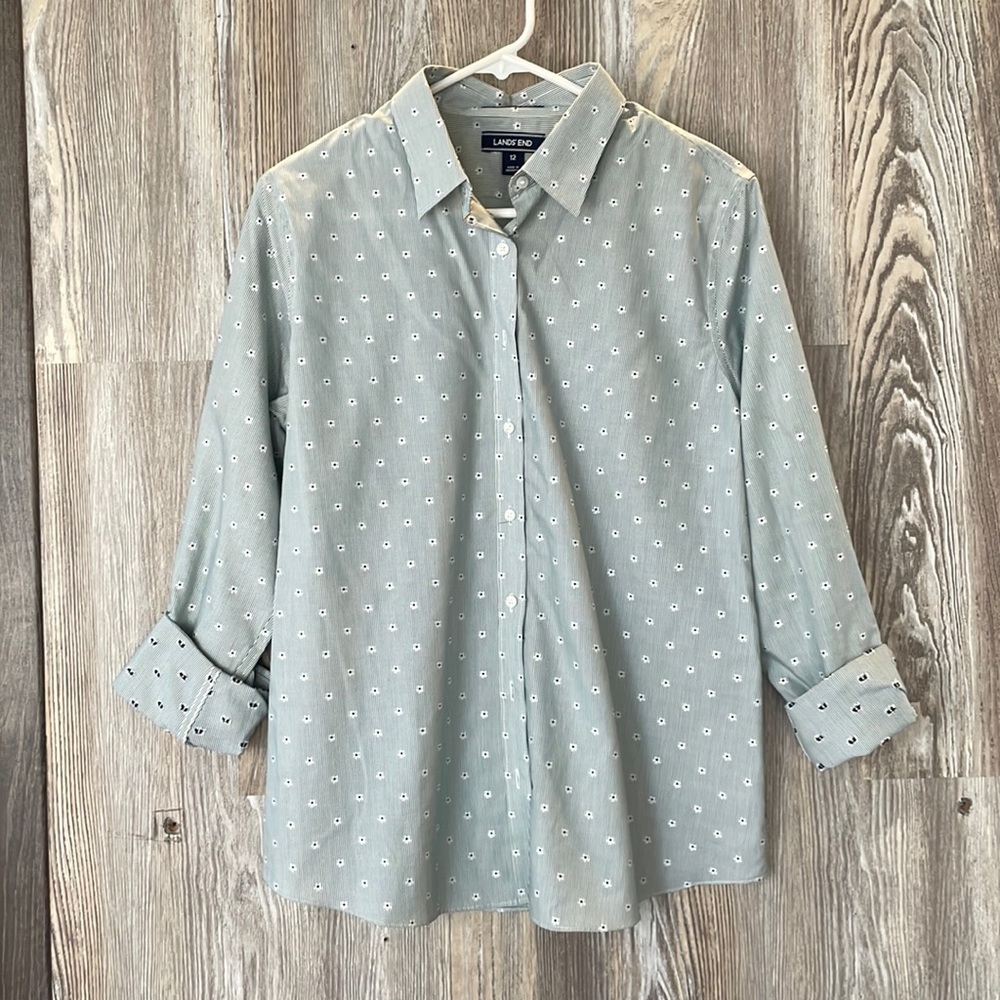 Lands End button-down blouse, 12